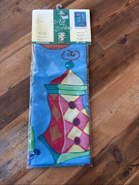 Blue Spring Birdhouse Art Flag - Decorative Garden Accent